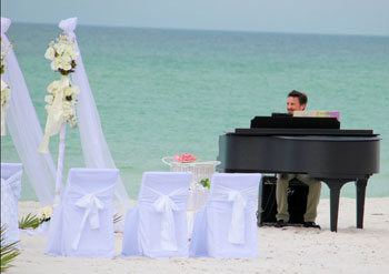 Beach Wedding in Florida with a Grand Piano