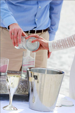 Florida beach wedding with sand ceremony
